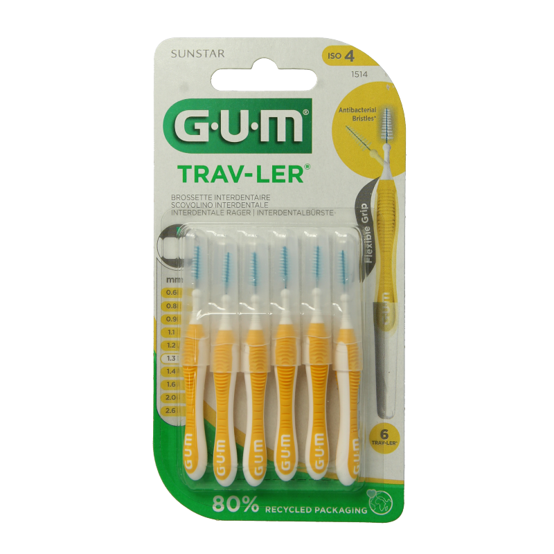 GUM Trav-ler rager 1.3 mm (geel)
