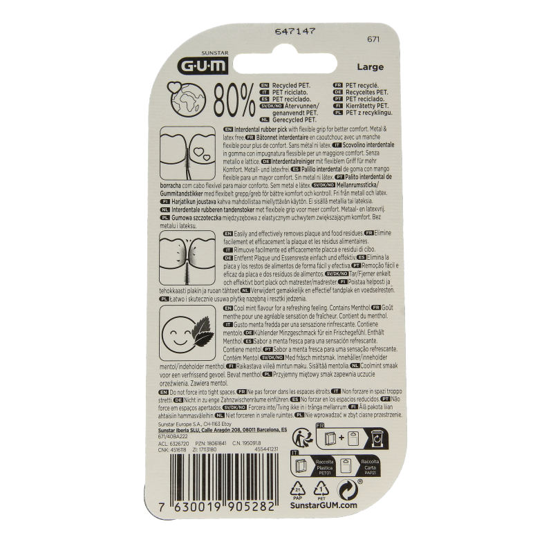 GUM Soft picks comfort flex mint large - Afbeelding 2