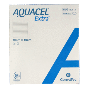 Aquacel Extra verband hydrofiber + versterking10 x 10cm