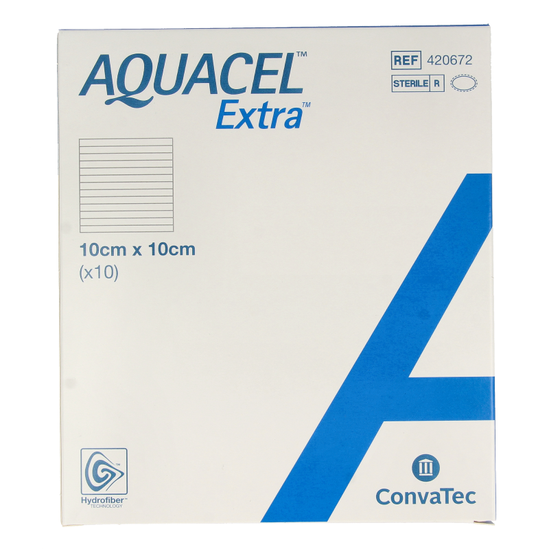 Aquacel Extra verband hydrofiber + versterking10 x 10cm