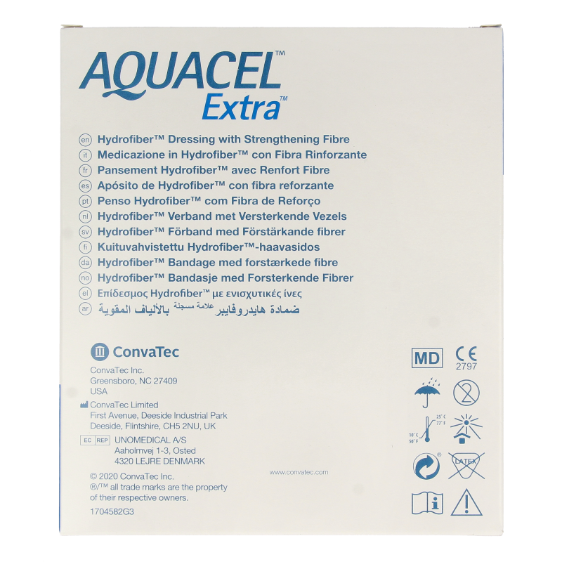 Aquacel Extra verband hydrofiber + versterking10 x 10cm - Afbeelding 2