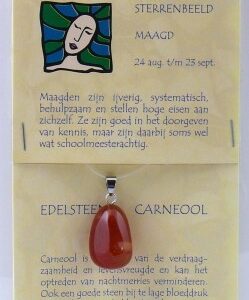 Steengoed Sterrenbeeldsteen hanger maagd