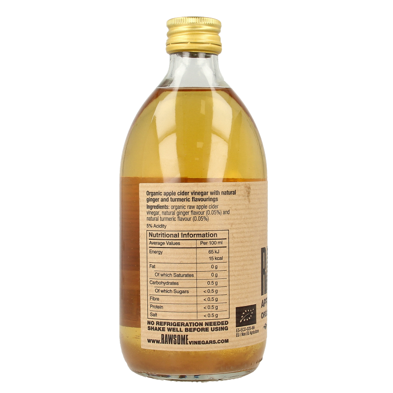 Rawsome Appelazijn (gember & curcuma) with the mother bio - Afbeelding 2