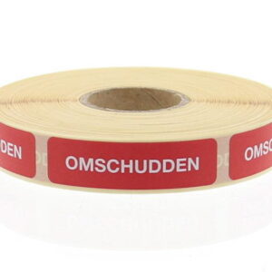 Blockland Strooketiket omschudden rood 44 x 11mm