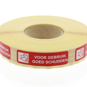 Blockland Strooketiket voor gebruik schudden 44 x 11mm