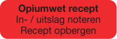 Blockland Strooketiket opiumwet recept 30 x 10mm