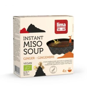 Lima Instant miso soep gember 4 x 15 gram bio