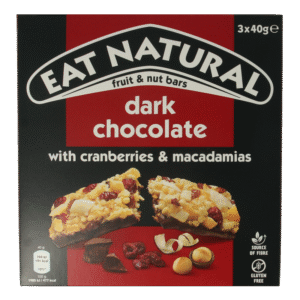 Eat Natural Pure chocolate cranberry macadamia 3 x 40 gram