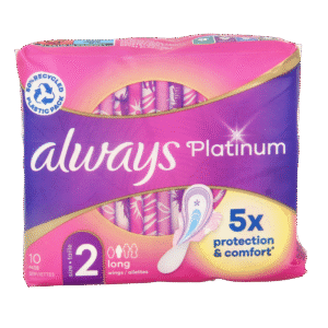 Always Maandverband platinum long vleugels mt 2