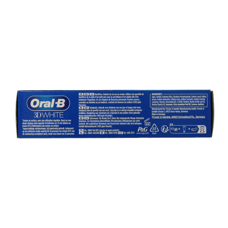 Oral B Tandpasta 3D white arctic fresh - Afbeelding 2