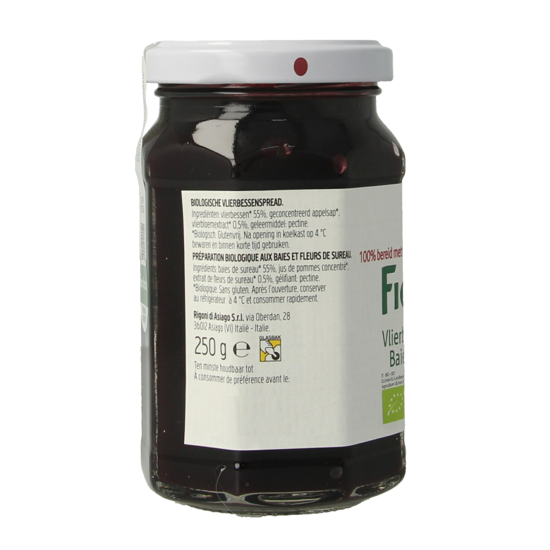 Fiordifrutta Vlierbloesem & vlierbesjam bio - Afbeelding 2