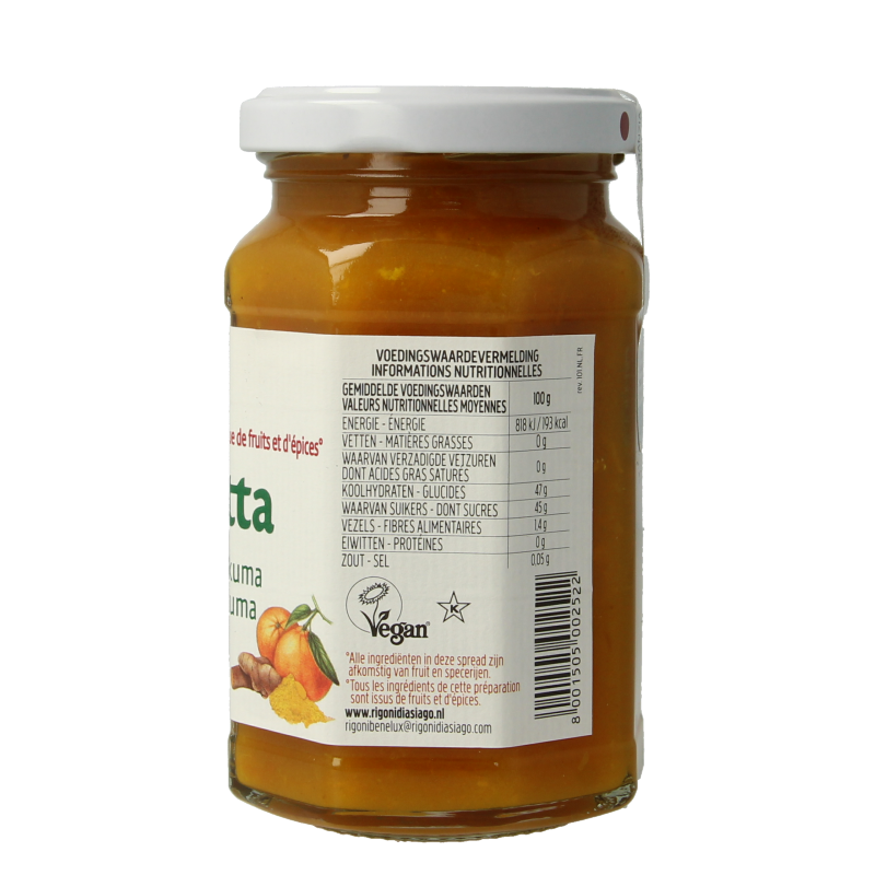 Fiordifrutta Mandarijn & kurkuma jam bio - Afbeelding 4