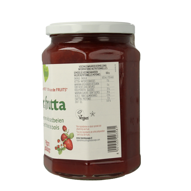 Fiordifrutta Aardbei & wilde aardbei jam bio - Afbeelding 2