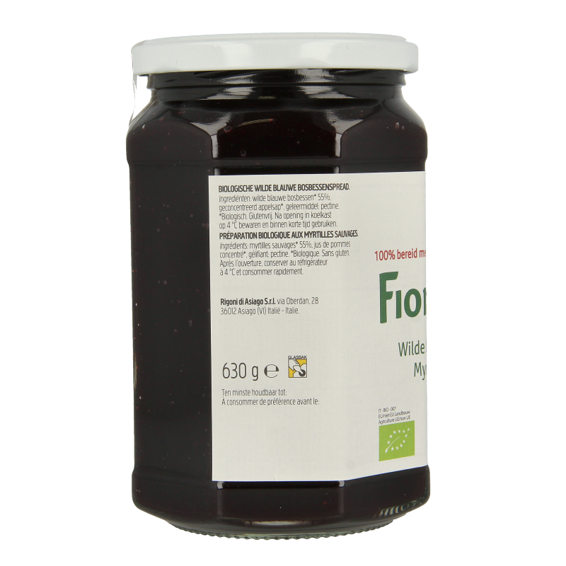 Fiordifrutta Wilde blauwe bosbessen jam bio - Afbeelding 2