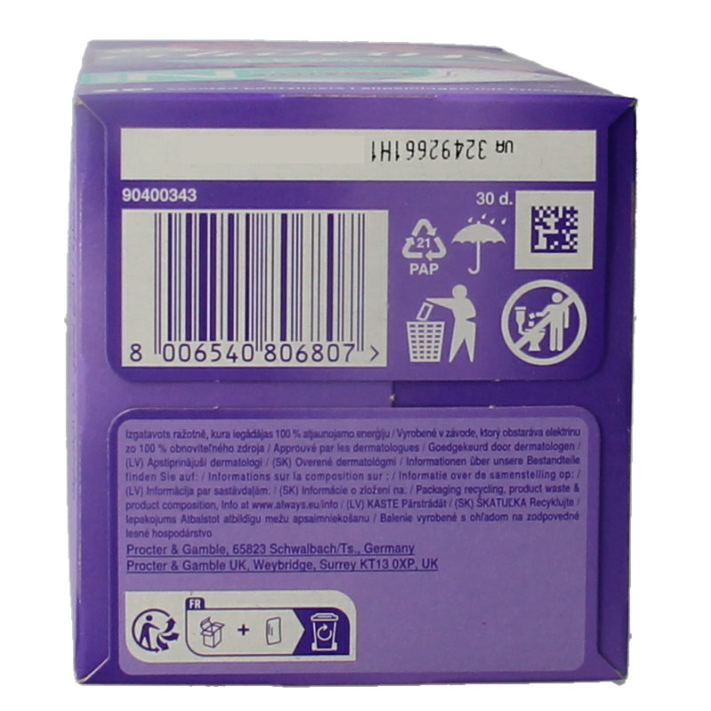 Always Inlegkruisjes daily fresh normaal & scent - Afbeelding 6