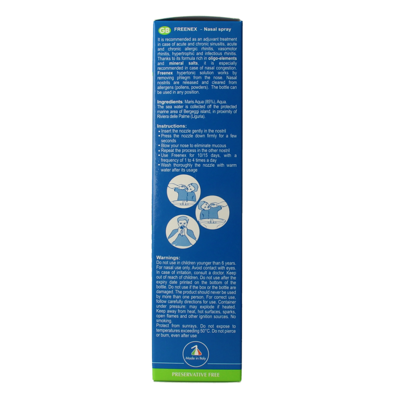 Freenex Seawater hypertonic nasal spray - Afbeelding 4