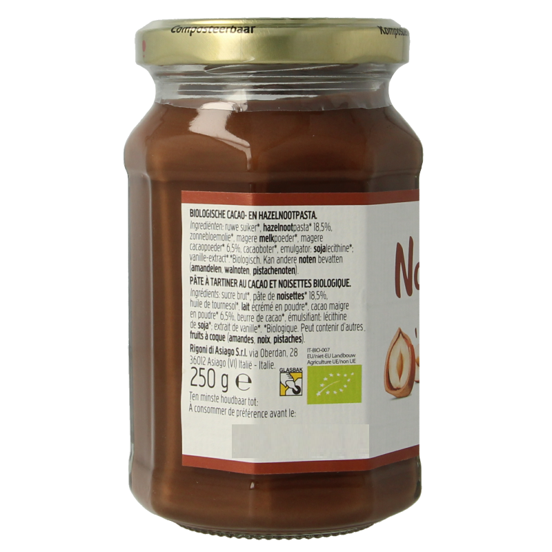 Nocciolata Chocolade hazelnootpasta bio - Afbeelding 2