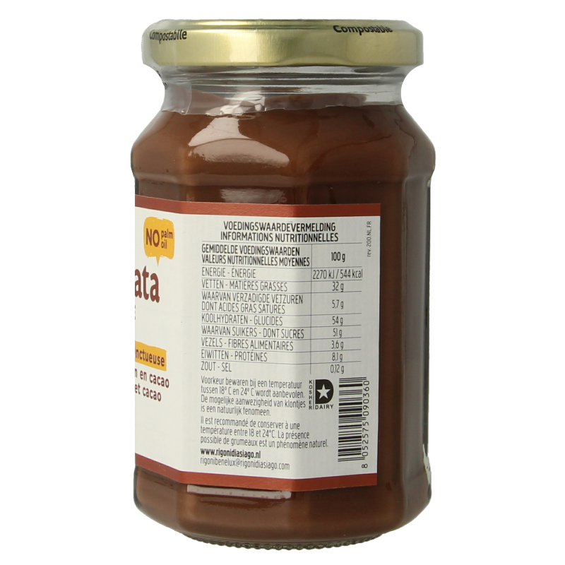 Nocciolata Chocolade hazelnootpasta bio - Afbeelding 3