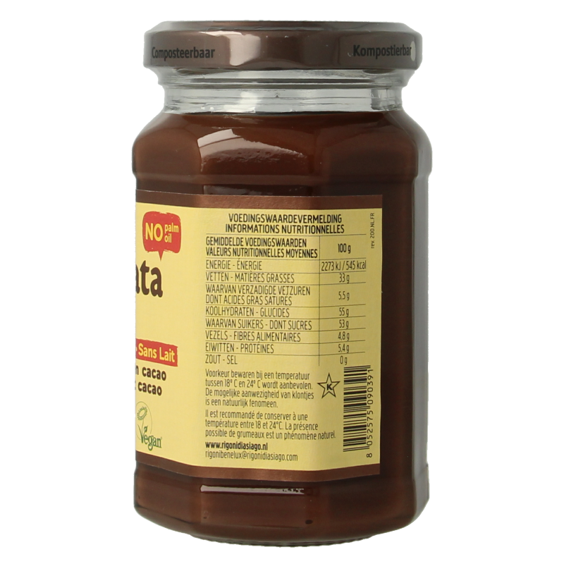 Nocciolata Hazelnootpasta zonder melk bio - Afbeelding 3