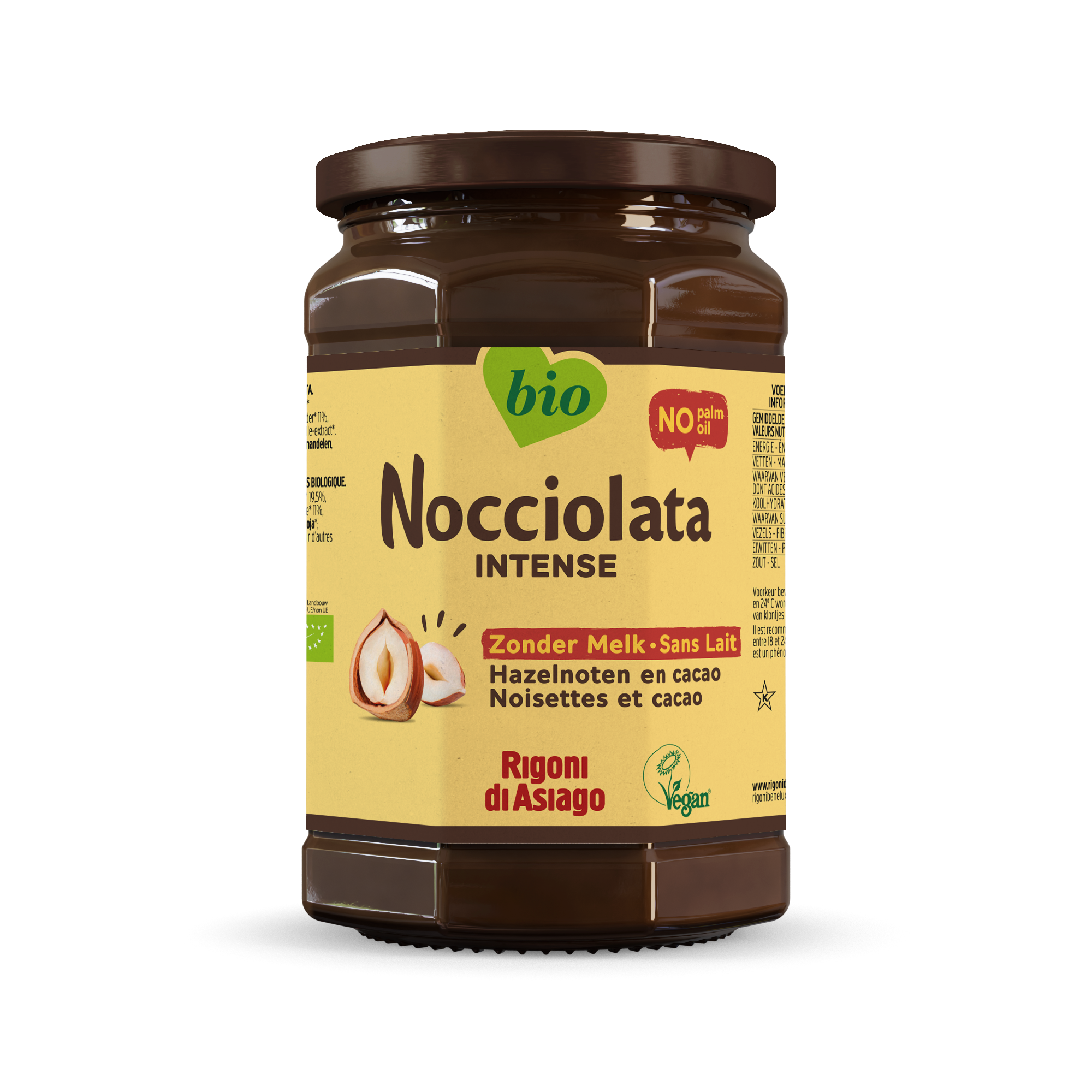 Nocciolata Hazelnootpasta zonder melk bio