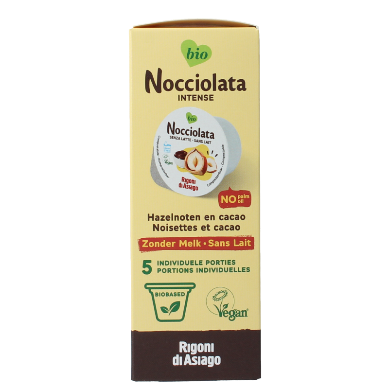 Nocciolata Intense vegan cups 5 x 20gram bio - Afbeelding 2