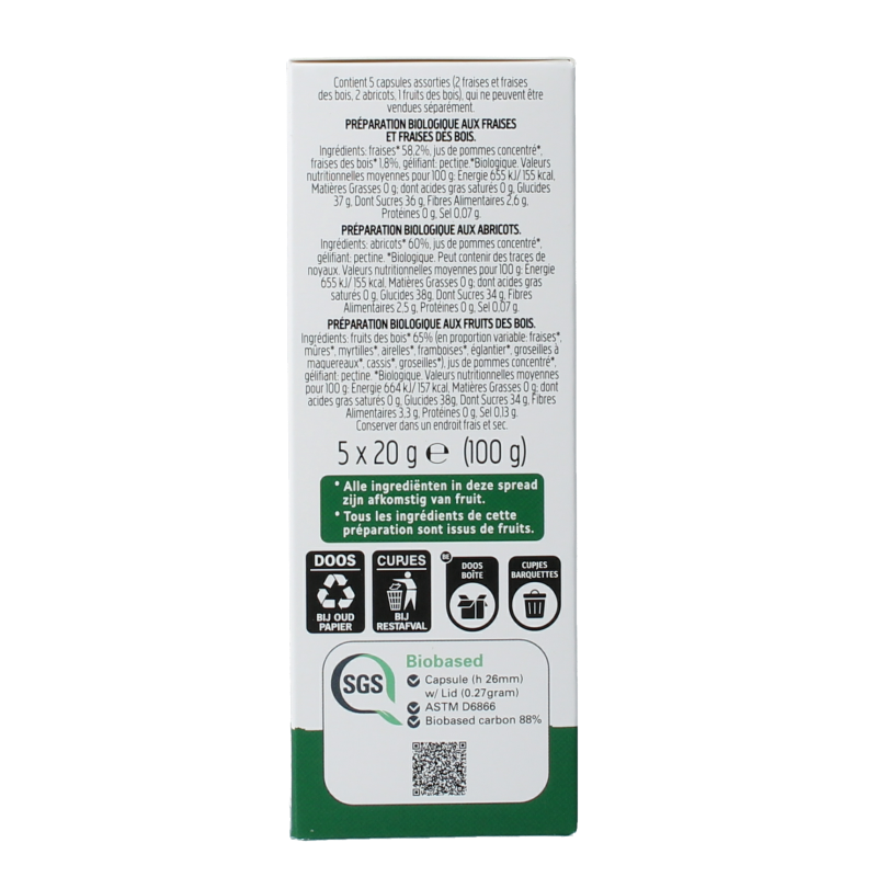 Fiordifrutta Mix cups 5x20g bio - Afbeelding 2