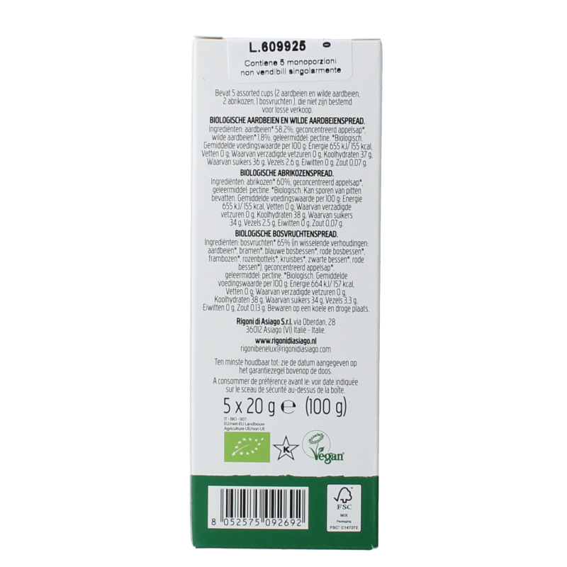 Fiordifrutta Mix cups 5x20g bio - Afbeelding 3