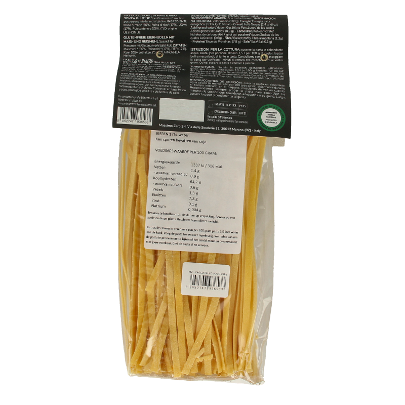 Massimo Zero Tagliatelle eierpasta glutenvrij - Afbeelding 2