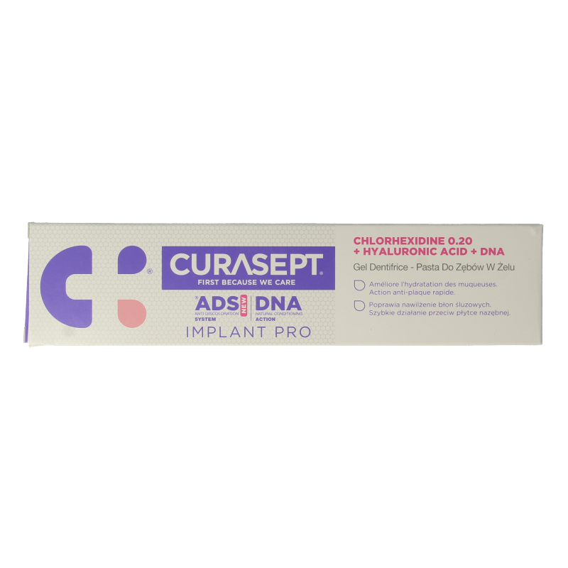 Curasept ADS DNA Implant Pro 720 CHX 0,20% + HA tandpasta - Afbeelding 3