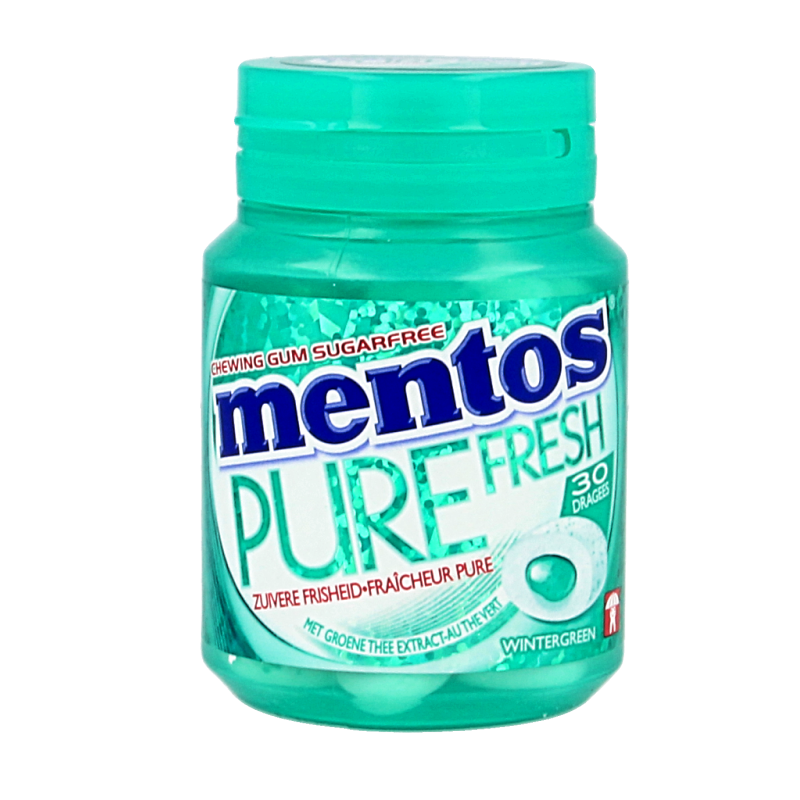 Mentos Gum pure wintergreen pot