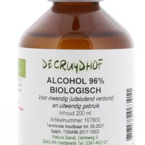 Cruydhof Alcohol 96% inwendig en uitwendig bio