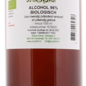Cruydhof Alcohol 96% inwendig en uitwendig bio