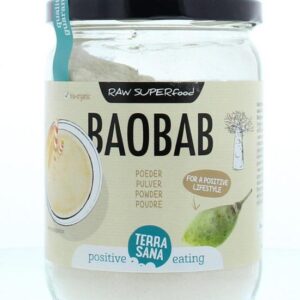 TerraSana Raw baobab poeder in glas bio