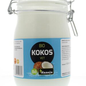 Hanoju Kokosolie geurloos beugelglas bio