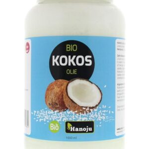 Hanoju Kokosolie virgin glasfles bio