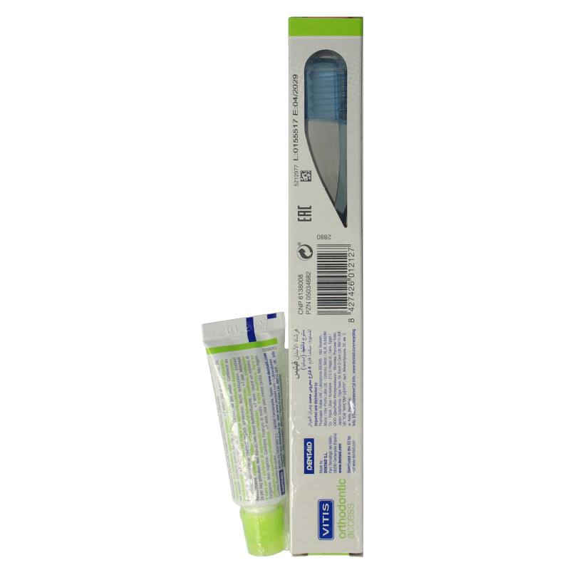 Vitis Orthodontic access borstel met sample tandpasta - Afbeelding 3