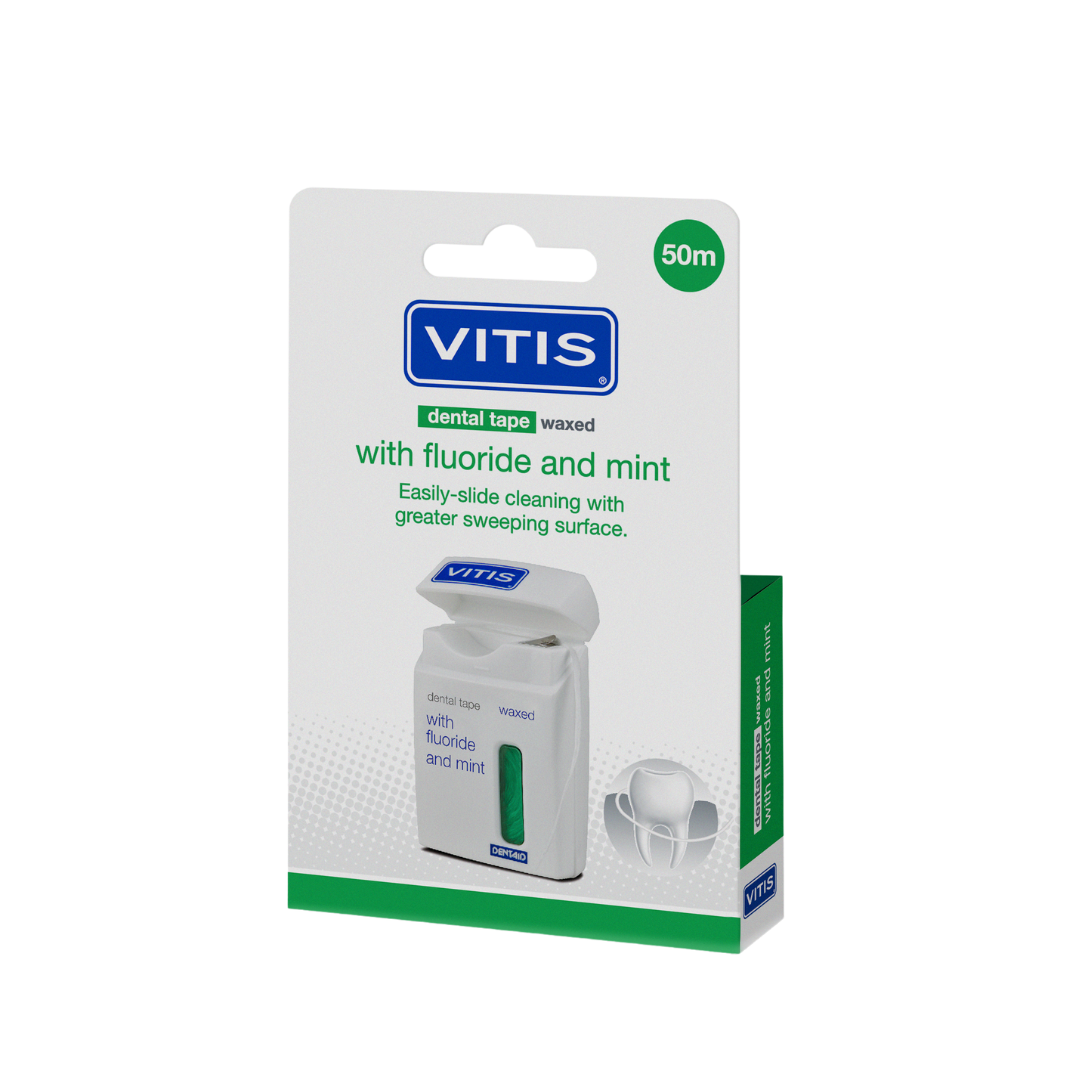 Vitis Tape waxed fluor mint groen 50 meter