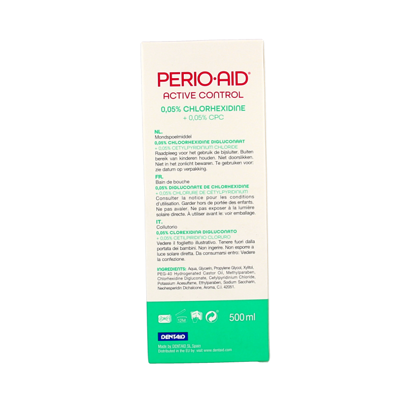 Perio Aid Active Control mondspoelmiddel 0.05% CHX - Afbeelding 2