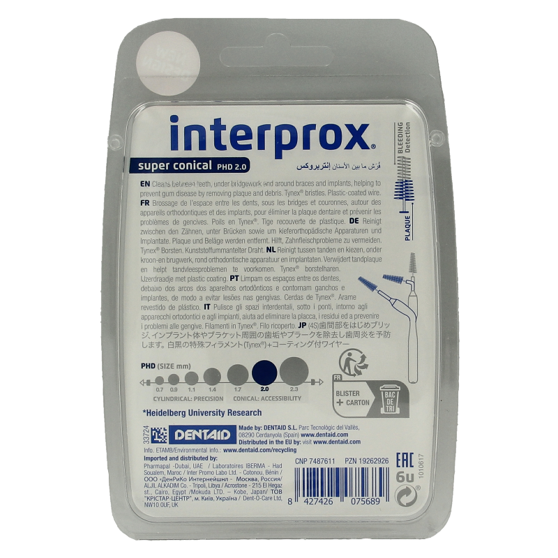 Interprox Super ragers conical donker blauw - Afbeelding 2