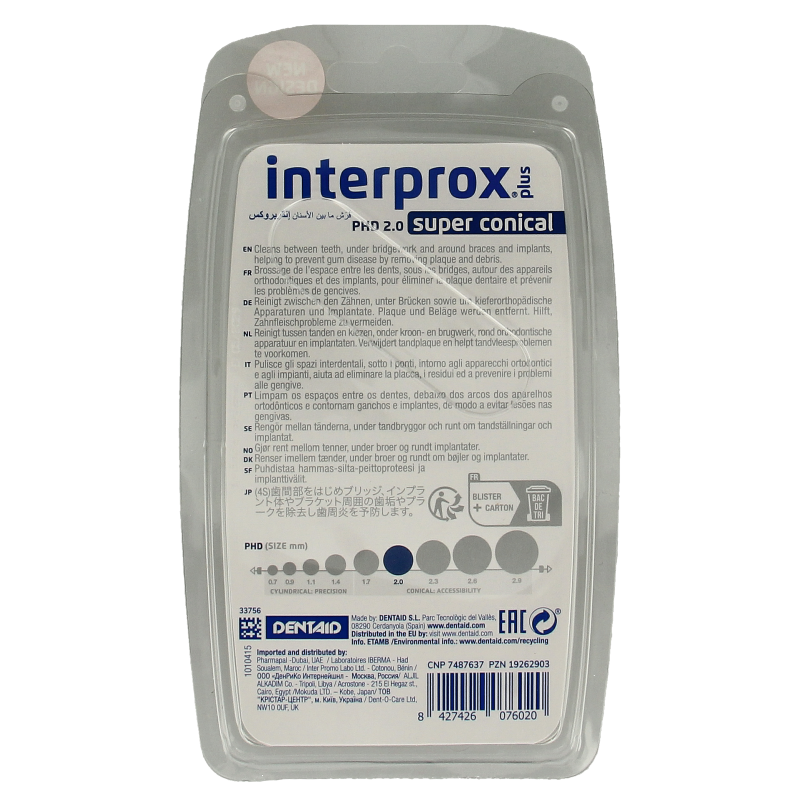 Interprox Plus ragers super conical donker blauw - Afbeelding 2