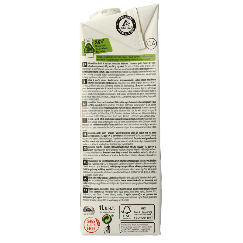 Ecomil Kokosmelk naturel bio - Afbeelding 4