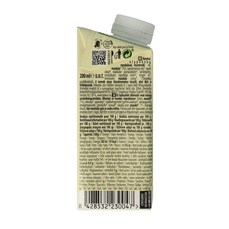 Ecomil Cuisine amandel bio - Afbeelding 2