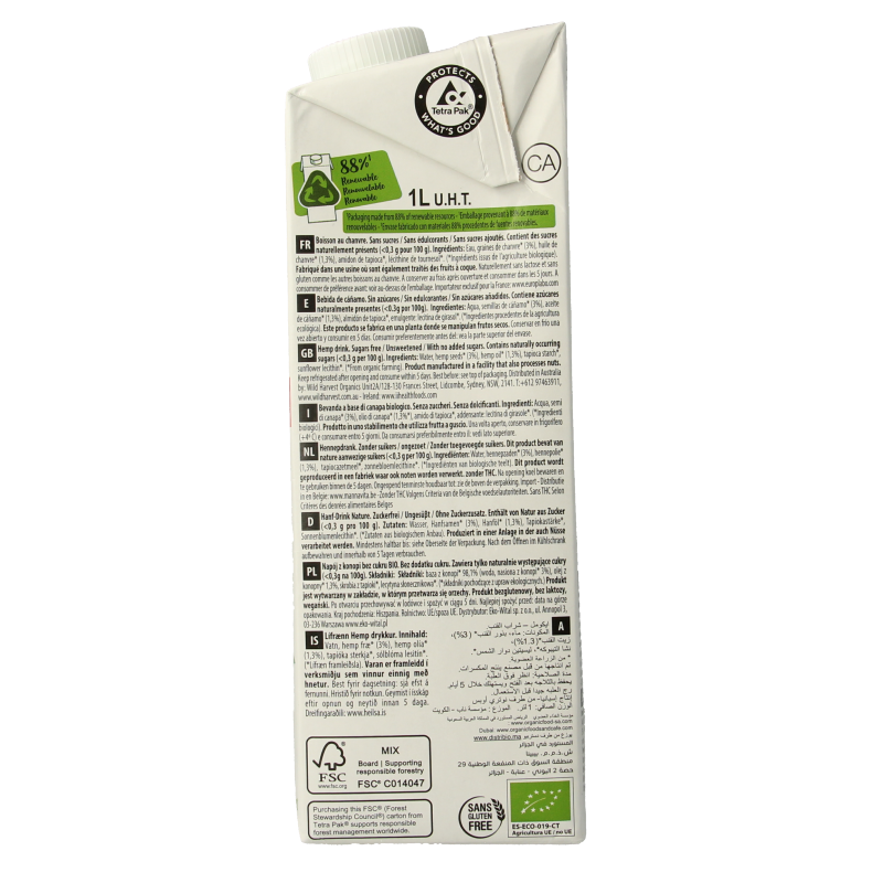 Ecomil Hennepdrank naturel bio - Afbeelding 4