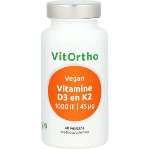 VitOrtho Vitamine D3 1000IE K2 45mcg vegan