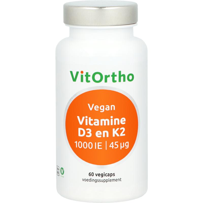 VitOrtho Vitamine D3 1000IE K2 45mcg vegan