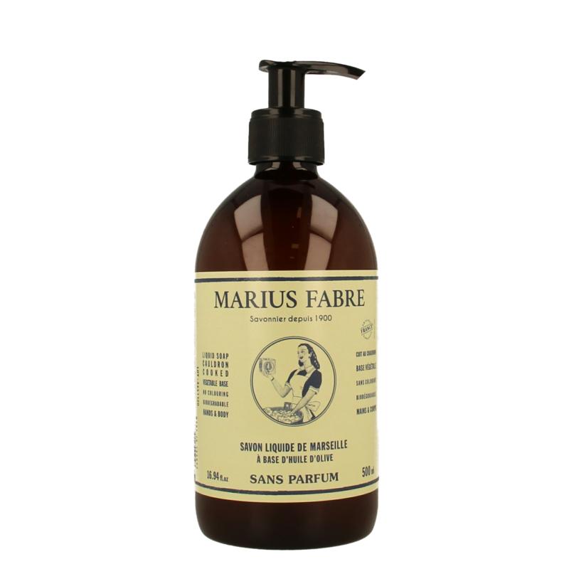 Marius Fabre Nature Marseille zeep zonder parfum met pomp