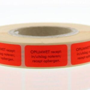 Spruyt Hillen Sticker opiumwet recept