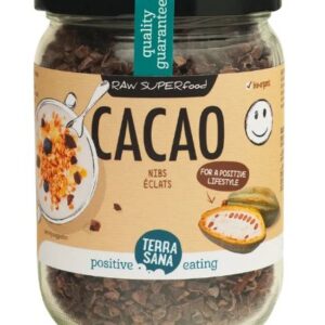 TerraSana Raw cacao nibs in glas bio