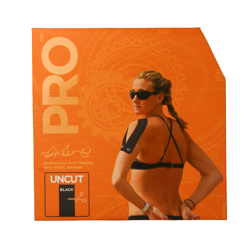 KT Tape Jumbo pro roll 38 meter zwart uncut