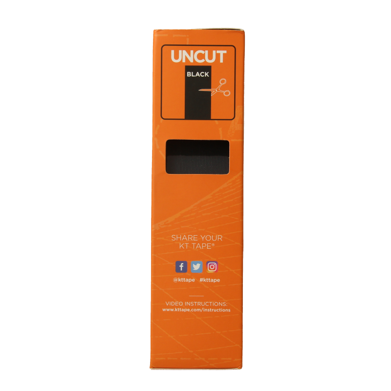 KT Tape Jumbo pro roll 38 meter zwart uncut - Afbeelding 3